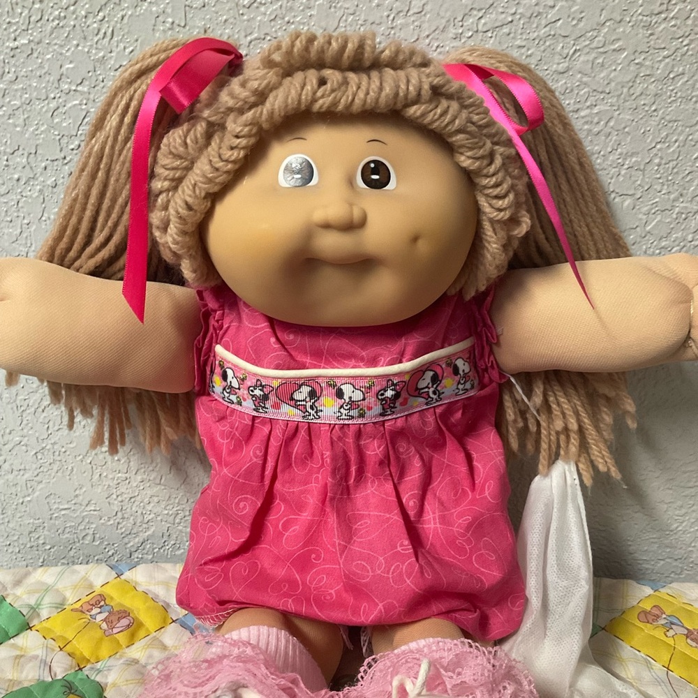 RARE VTG Cabbage Patch Girl Tsukuda (Japan) Caramel Hair Brown Eyes HM#3 1984